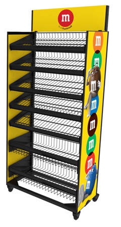 RACK - M&M 7 TIER DISPLAY**RETAIL ONLY  -  FREE RACK WITH PURCHASE OF 24 BOXES OF MARS CHOCOLATE (M&M, SNICKERS, MILKY WAY, TWIX, ETC..)**