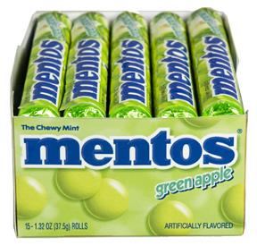 MENTOS ROLLS GREEN APPLE 1.32OZ