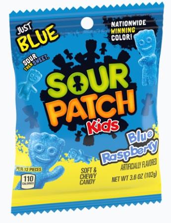 SOUR PATCH 3.6OZ PEG KIDS BLUE RASPBERRY