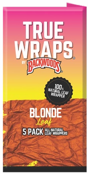 BACKWOODS TRUE WRAPS 5PK BLONDE LEAF WRAPPERS**AVAILABLE -11/2026**