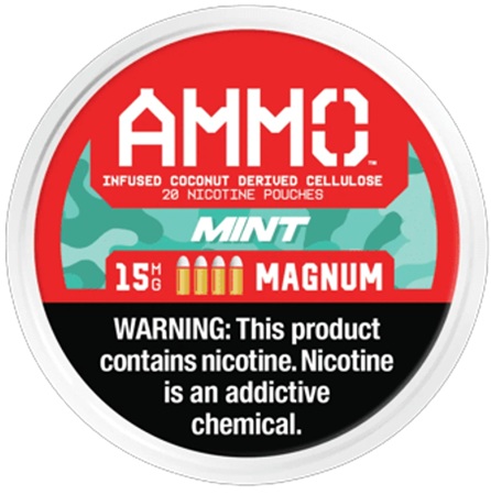 AMMO MAGNUM 15MG NICOTINE POUCHES MINT (CONTAINS NO TOBACCO)(INFUSED COCONUT DERIVED CELLULOSE)