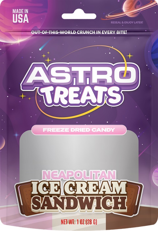 ASTRO TREATS FREEZE DRIED CANDY - NEAPOLITAN ICE CREAM