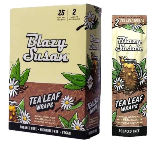 BLAZY SUSAN TEA LEAF WRAP ORIGINAL 25CT25 POUCHES PER BOX -- 2 WRAPS PER POUCH