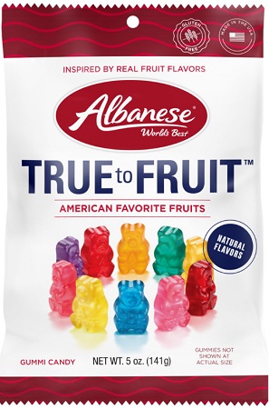 ALBANESE TRUE TO FRUIT AMERICAN FAVORITE FRUITS PEG 5OZ