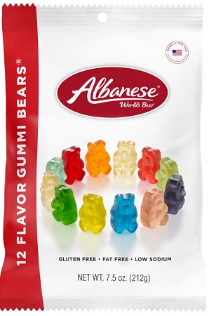 ALBANESE 12 FLAVOR GUMMI BEARS PEG 7.5OZ
