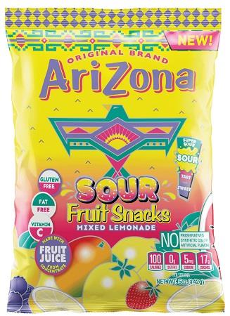 ARIZONA *FRUIT SNACKS* SOUR MIXED LEMONADE*$1.50 OFF PER CASE*
