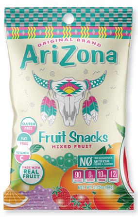 ARIZONA *FRUIT SNACKS* 2.25OZ MIXED FRUIT*$2.00 OFF PER CASE*