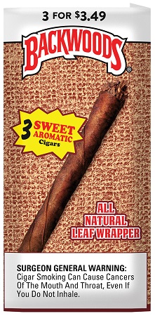 BACKWOODS  3PK $3.49 SWEET AROMATIC