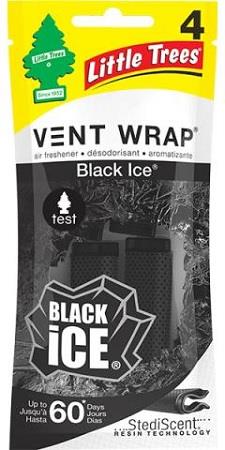 CAR FRESH VENT WRAP BLACK ICE 4PK