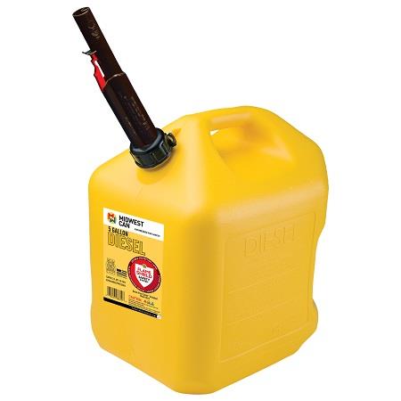 GAS CAN 5 GALLON DIESEL YELLOW 4CT(FLAME SHIELD)