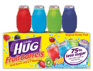 LITTLE HUG ASSORTED 20CT (BLUE RASP, FRUIT PUNCH, GRAPE, KIWI-STRAW)*$.75 OFF PER CASE*