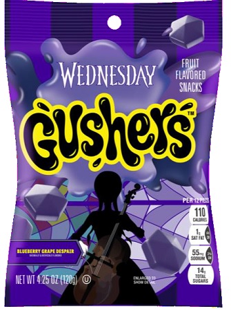 GUSHERS WEDNESDAY ADDAMS PEG 4.25OZ**LIMITED EDITION AVAILABLE WHILE INVENTORY LASTS**