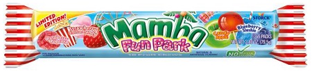 MAMBA FUN PARK FRUIT CHEWS 2.8OZ**$2.00 OFF - LIMITED EDITION AVAILABLE WHILE INVENTORY LASTS**