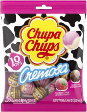 CHUPA CHUPS CREMOSA 10CT PEG 4.2OZ
