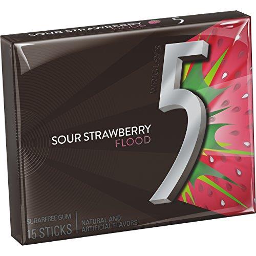 5 PTY PK FLOOD SOUR STRAWBERRY 10CT(15 STICK)