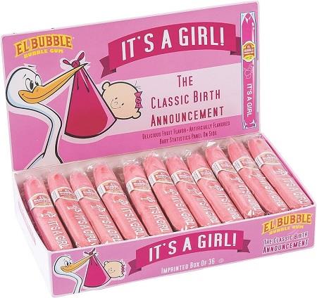 IT'S A GIRL BUBBLE GUM CIGAR 36CT