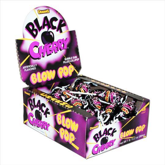 CHARMS BLOW POP BLACK CHERRY $.25 .65OZ