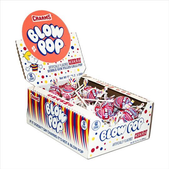 CHARMS BLOW POP CHERRY $.25 .65OZ