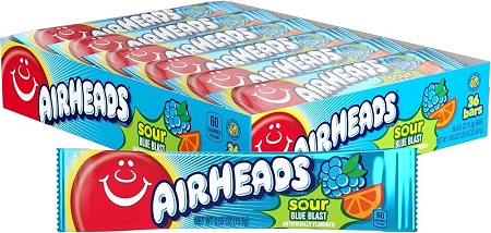 AIRHEADS SOUR BLUE BLAST ($.35).55OZ