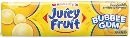 JUICY FRUIT BUBBLE GUM ORIGINAL 18CT(5 PIECE)
