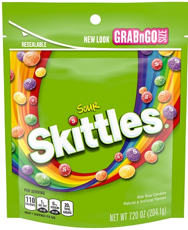 SKITTLES SOUR POUCH 7.2OZ