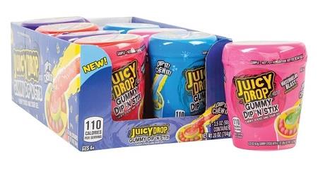 JUICY DROP GUMMY DIP N STIX 3.4OZ