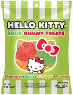 HELLO KITTY SOUR GUMMY TREATS PEG