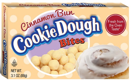 COOKIE DOUGH BITES BOX CINNAMON BUN 3.1OZ