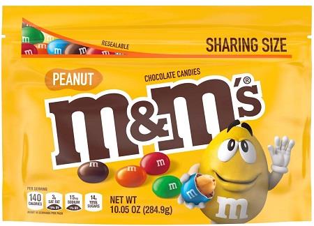 M&M'S PEANUT 10.05OZ POUCH**AVAILABLE BY SPECIAL ORDER AND EMAIL ONLY, ALLOW 21 DAYS LEADTIME
