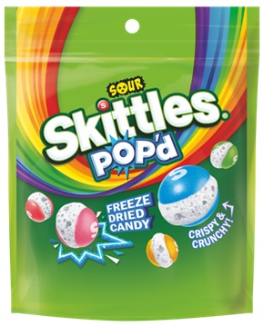 SKITTLES POP'D SOUR FREEZE DRIED POUCH 5.5OZ