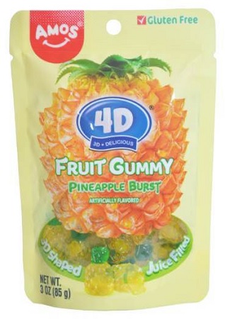 4D GUMMY 3OZ PINEAPPLE BURST 24CT**AVAILABLE 1/15/2026**