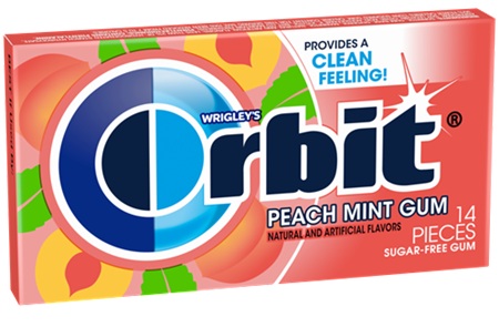 ORBIT GUM PEACH MINT 12CT (14 PIECE)**AVAILABLE - 11/2026**