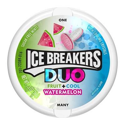 ICE BREAKERS TIN DUO WATERMELON 8CT (1.3OZ)