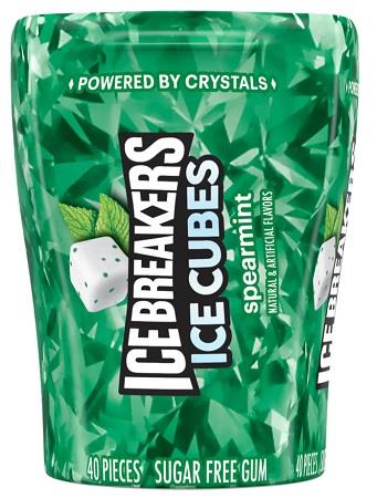 ICE BREAKERS ICE CUBES BTL SPEARMINT(3.24OZ/40PC)