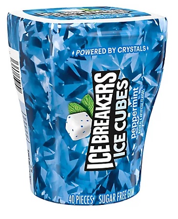 ICE BREAKERS CUBE PEPPERMINT BTL (3.24OZ/40PC)