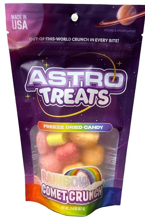ASTRO TREATS FREEZE DRIED MINI RAINBOW COMET CRUNCH (2OZ)