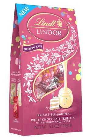 LINDOR 5.1OZ BAG BIRTHDAY CAKE    15% OFF PROMO**AVAILABLE BY SPECIAL ORDER AND EMAIL ONLY, ALLOW 21 DAYS LEADTIME**