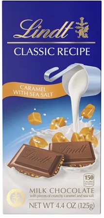 LINDT BAR 4.4oz CARAMEL SEA SALT      15% OFF PROMO**AVAILABLE BY SPECIAL ORDER AND EMAIL ONLY, ALLOW 14 DAYS LEADTIME**