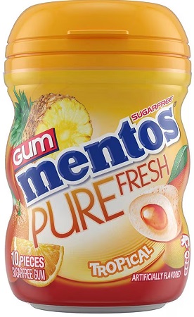 MENTOS GUM PURE FRESH TROPICAL 10PC. (.7OZ)