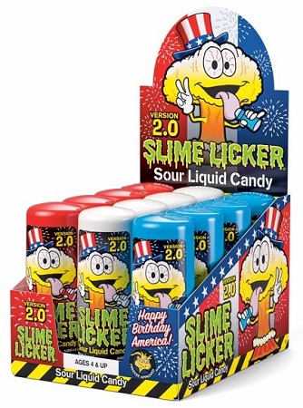 SLIME LICKER 2.0 SOUR RED, WHITE, BLUE 2oz*LIMITED EDITION FOR 4TH OF JULY*