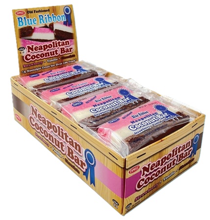 BLUE RIBBON NEAPOLITAN COCONUT BAR 2OZ (8/24CT)**AVAILABLE BY SPECIAL ORDER AND EMAIL ONLY, ALLOW 14 DAYS LEADTIME**