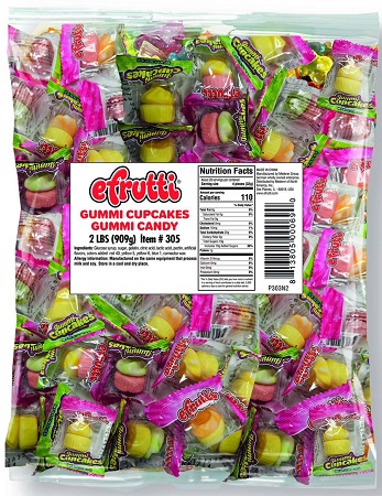 E.FRUTTI *BULK GUMMI CUPCAKE .28OZ2LB/101CT