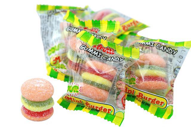 E.FRUTTI MINI SOUR BURGER GUMMI $.15 (.32OZ)