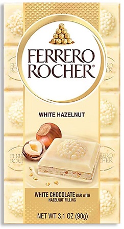 FERRERO ROCHER TABLET WHITE CHOC. 3.1oz**AVAILABLE BY SPECIAL ORDER AND EMAIL ONLY, ALLOW 21 DAYS LEADTIME**