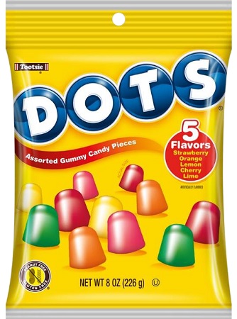 DOTS 8OZ PEG BAG