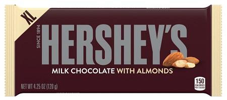 HERSHEY'S ALMOND XL BAR 4.25OZ