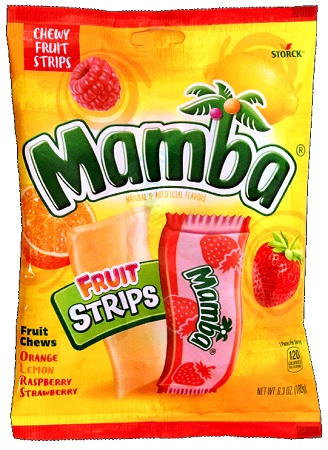 MAMBA FRUIT STRIPS PEG BAG 6.3OZ