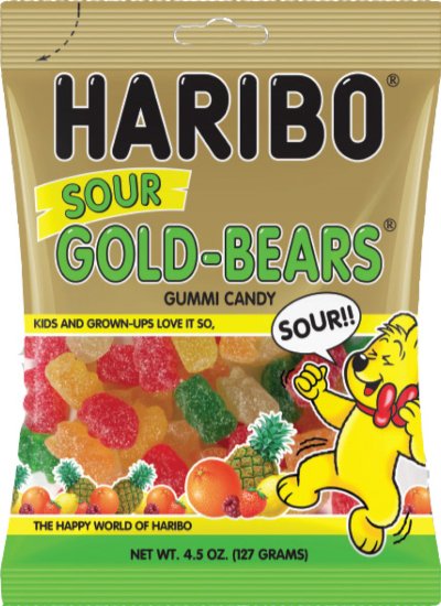 HARIBO 4.5OZ SOUR GOLD BEARS