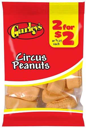 GURLEY'S 2/$2 CIRCUS PEANUTS 1.75OZ