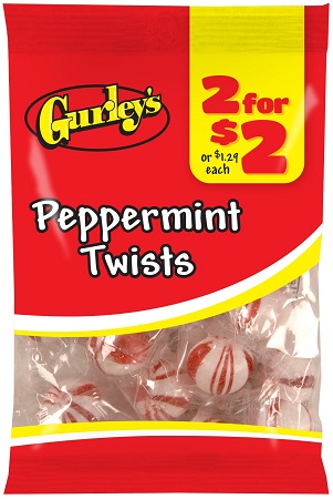 GURLEY'S 2/$2 PEPPERMINT TWIST (HARD) 1.75OZ